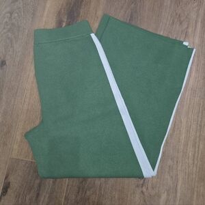 La Ligne Wide Leg Crop Pants Women's Medium Green White